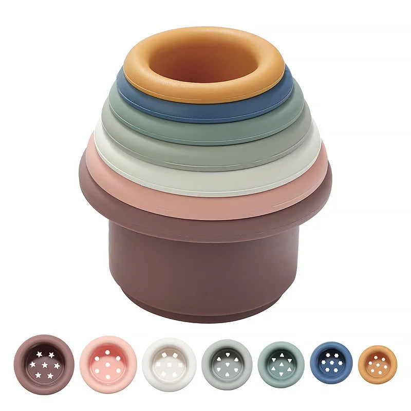 Silicone Stacking Cups — Stack & Discover