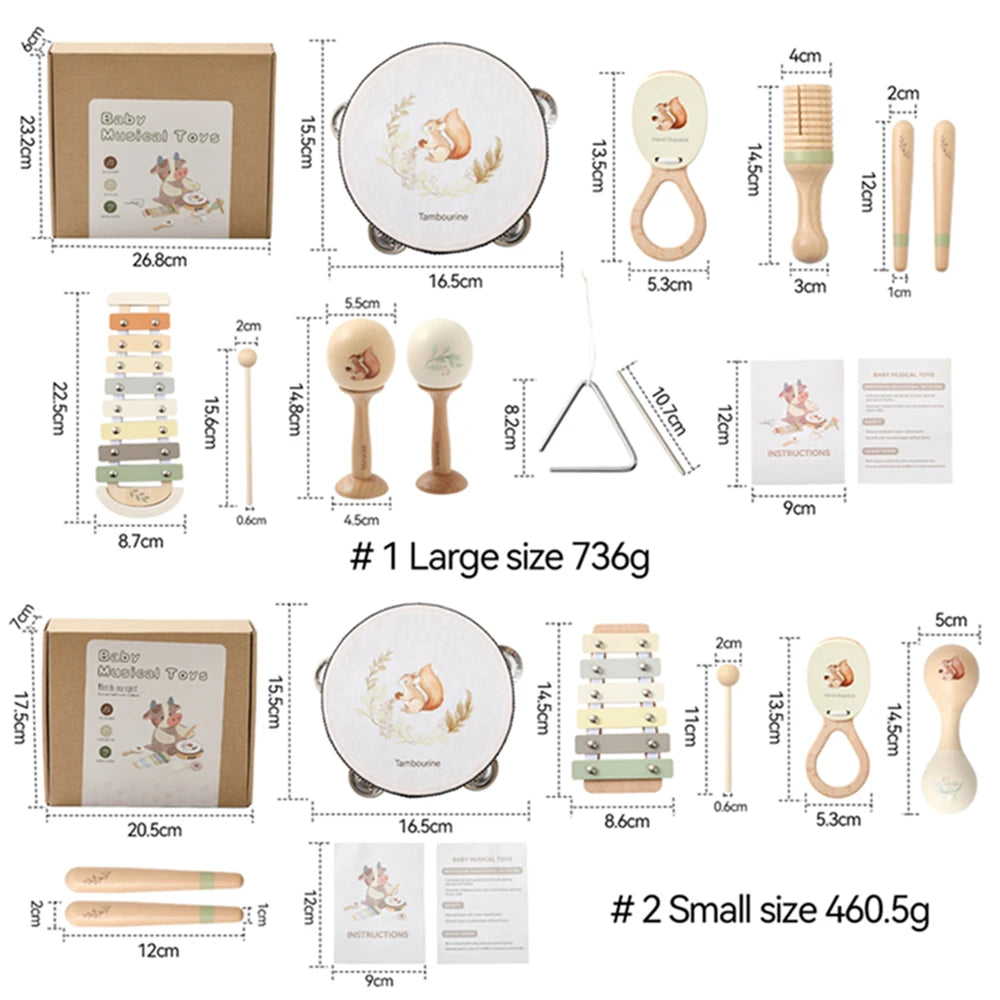 Montessori Music Set – Wooden Instruments