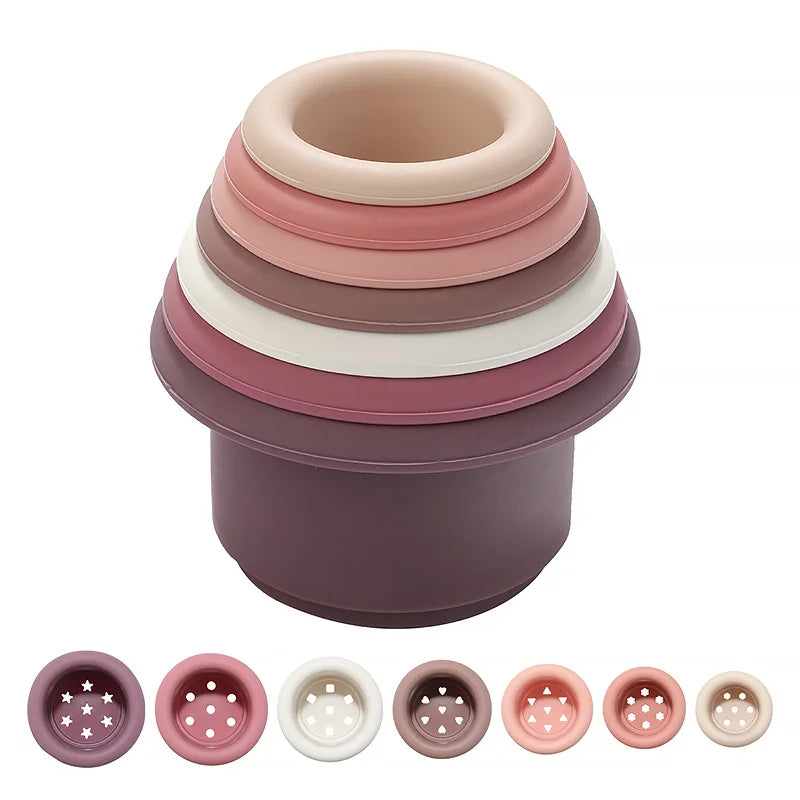 Silicone Stacking Cups — Stack & Discover