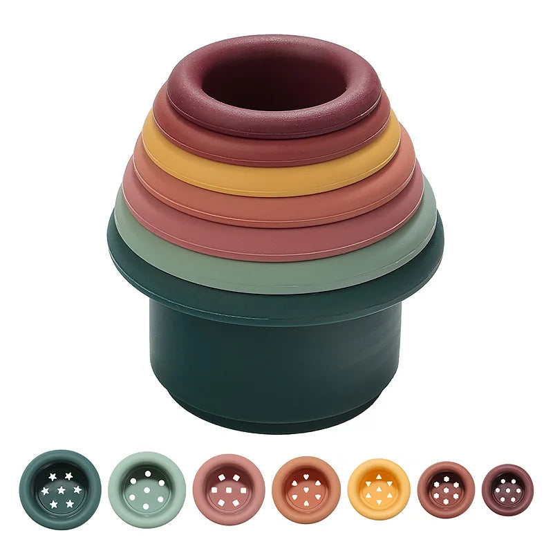 Silicone Stacking Cups — Stack & Discover