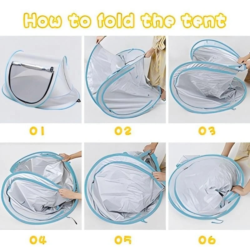 Pop-Up Beach Tent — UV Protection & Mosquito Net