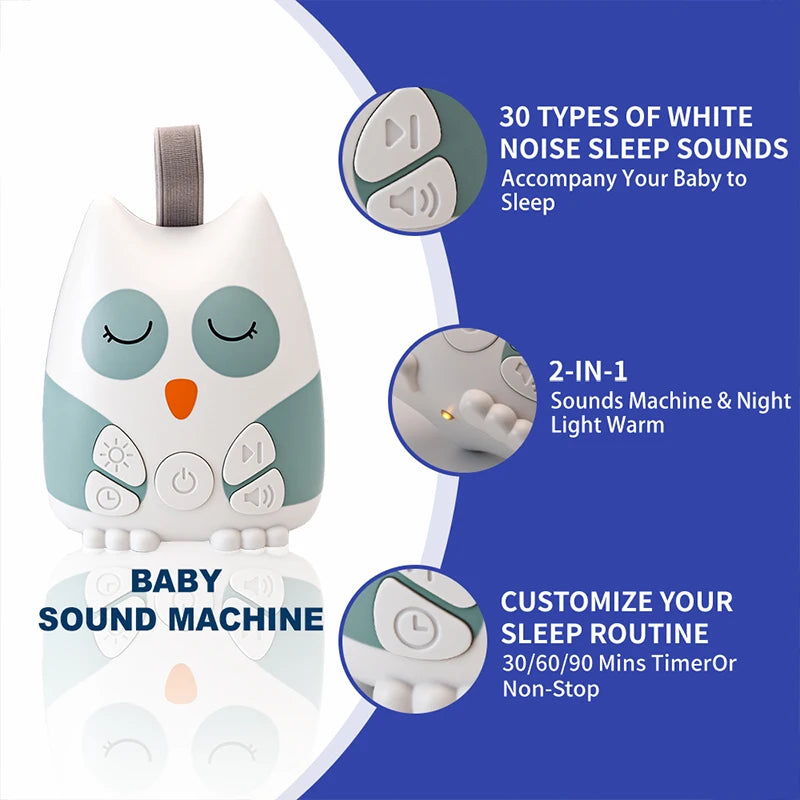 Baby White Noise Machine — 30 Sounds & Night Light