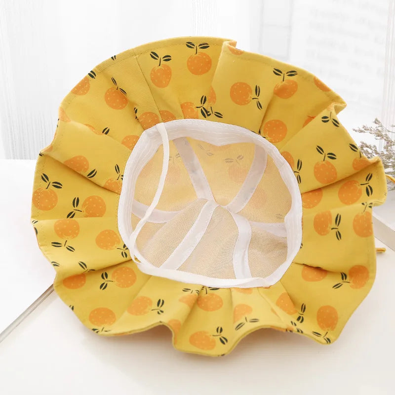 Cotton Sun Hat with Bow — Adjustable