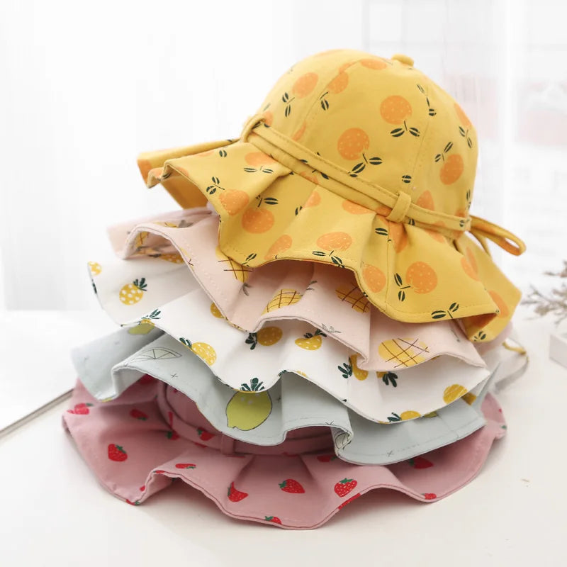Cotton Sun Hat with Bow — Adjustable