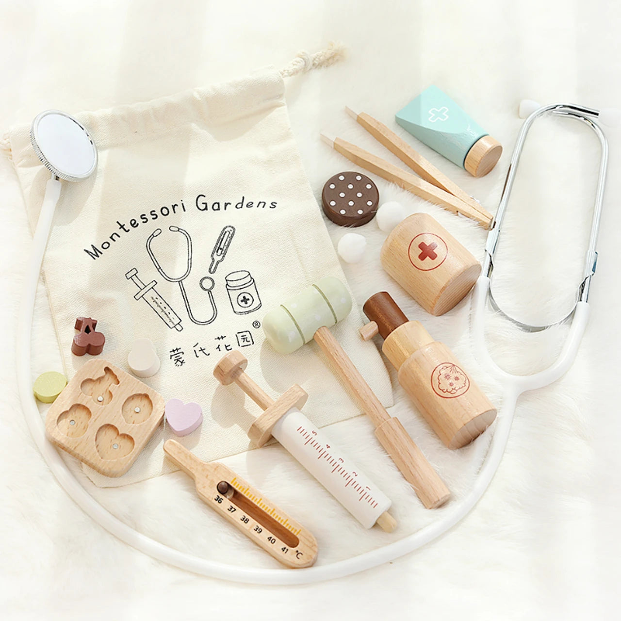 Montessori Doctor Set – Wooden Playset