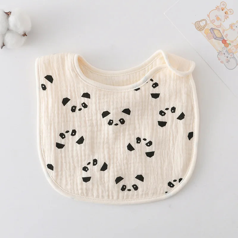 6-Layer Cotton Gauze Baby Bib — U-Shaped