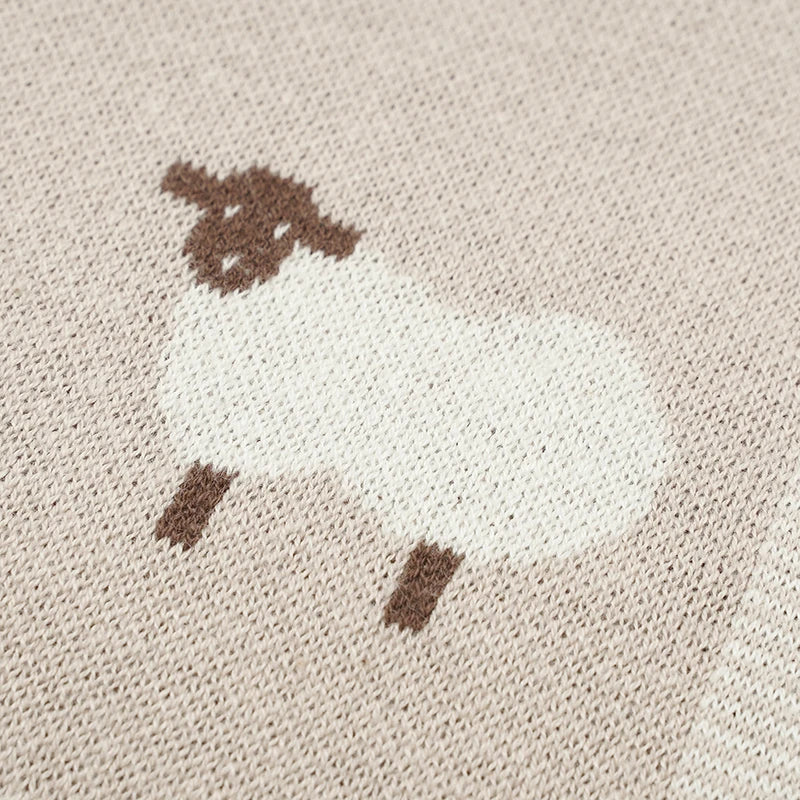 Cotton Knit Baby Blanket — Cartoon Swaddle Wrap
