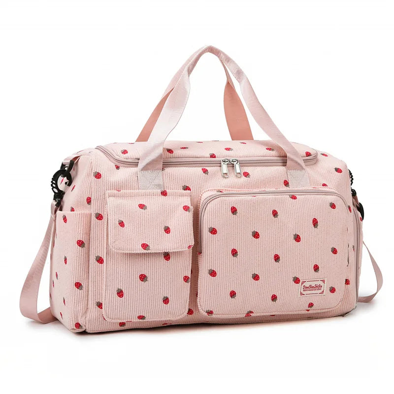 Large Corduroy Diaper Bag — Waterproof Tote