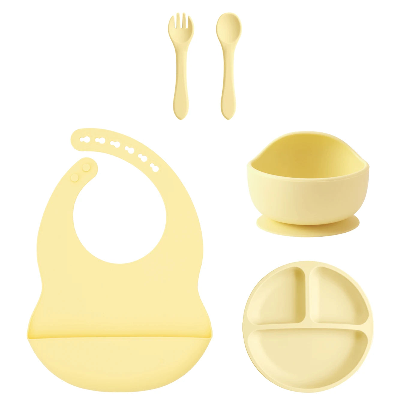 Silicone Baby Feeding Set — 5-Piece