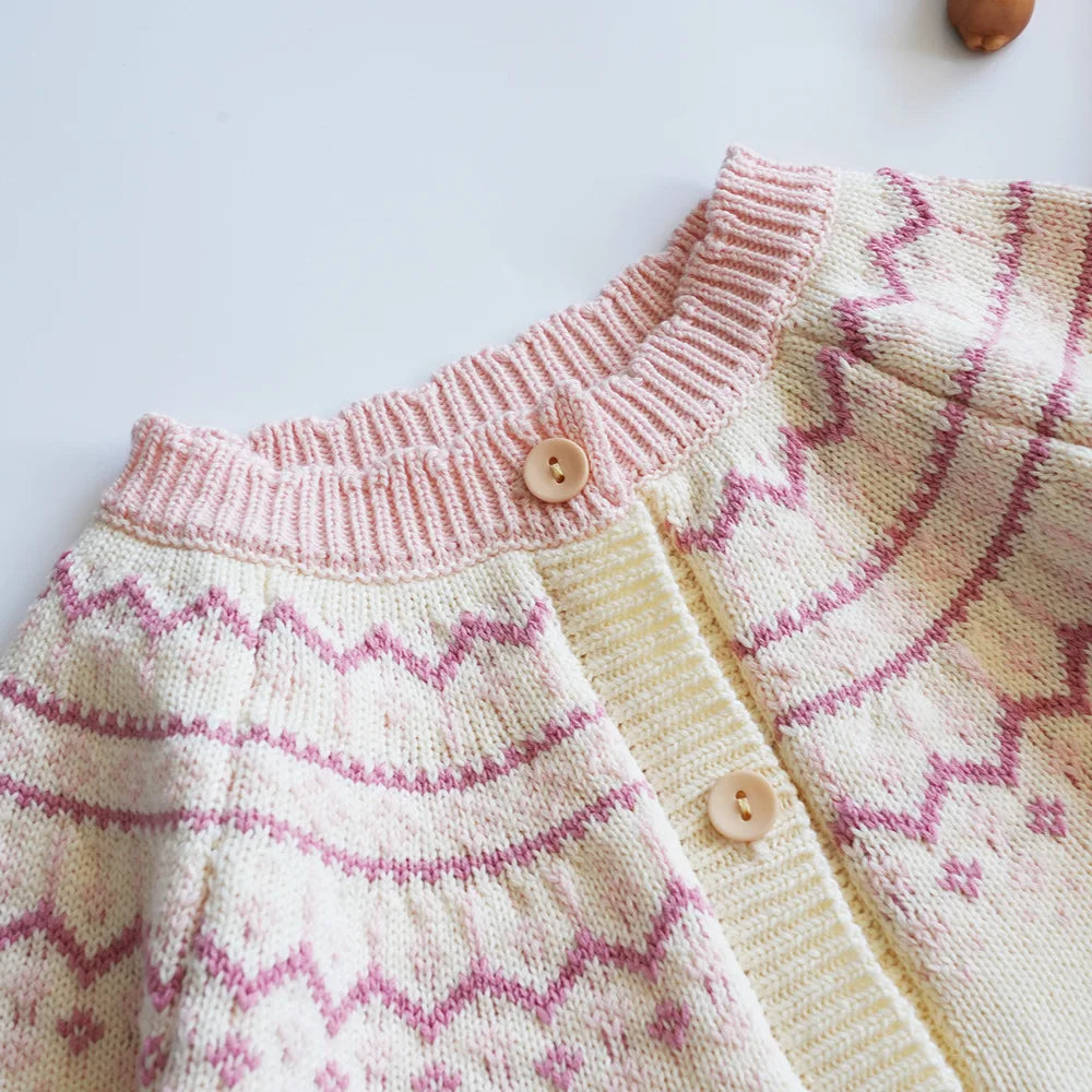 Cartoon Embroidery Knit — Cotton Cardigan