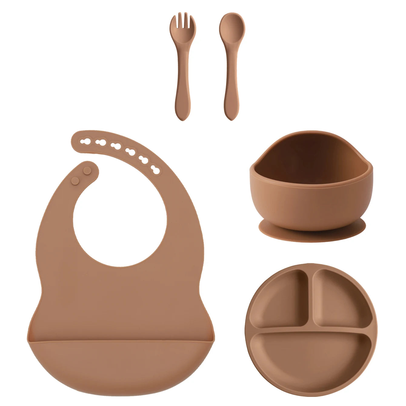 Silicone Baby Feeding Set — 5-Piece