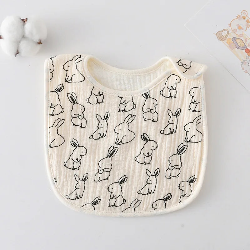 6-Layer Cotton Gauze Baby Bib — U-Shaped