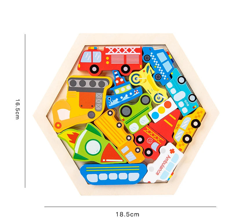 Wooden Learning Puzzle — Explore & Discover