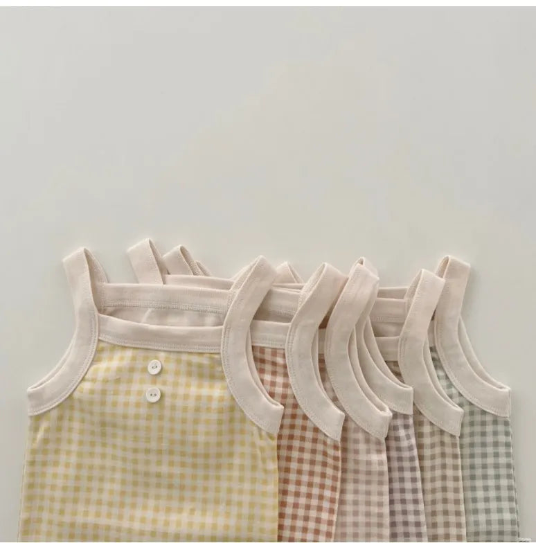 Baby Summer Set — Sleeveless Cotton Vest & Shorts