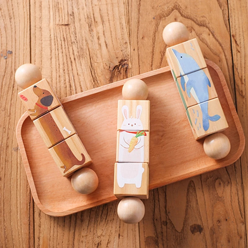 Montessori Puzzle Rattle – Wooden Toy