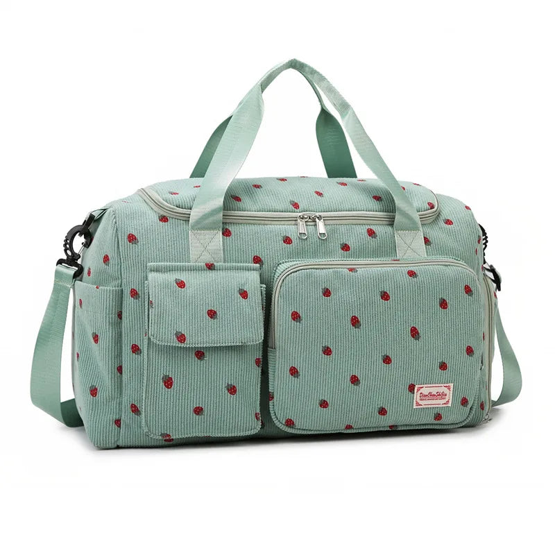 Large Corduroy Diaper Bag — Waterproof Tote