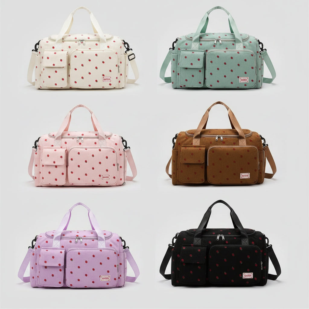 Large Corduroy Diaper Bag — Waterproof Tote