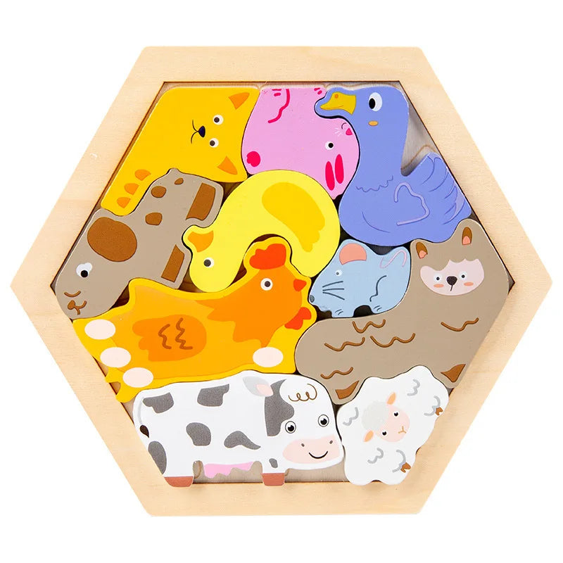 Wooden Learning Puzzle — Explore & Discover