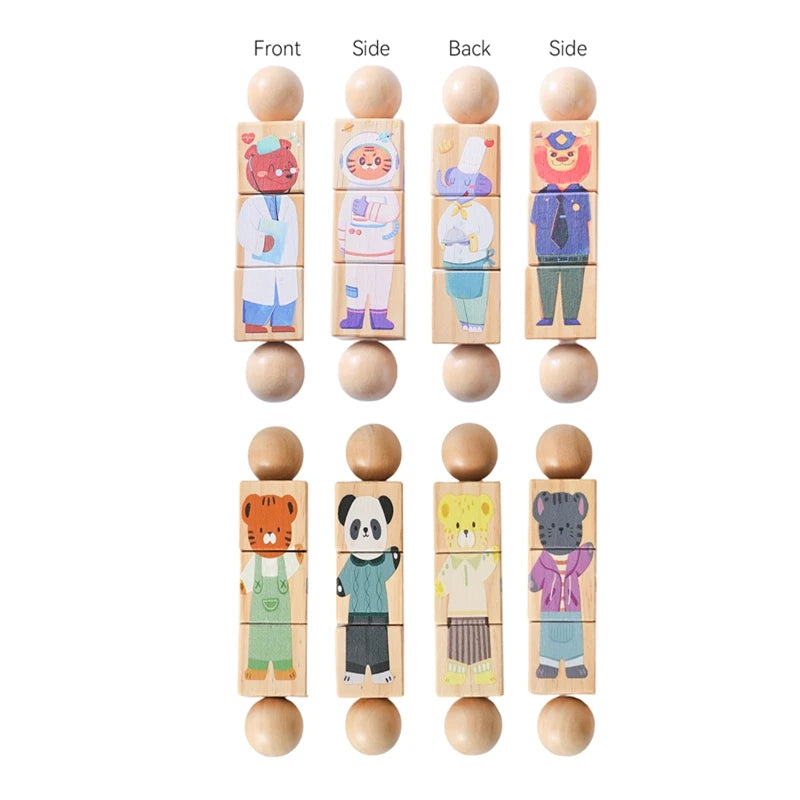 Montessori Rotating Animal Puzzle — Wooden Toy