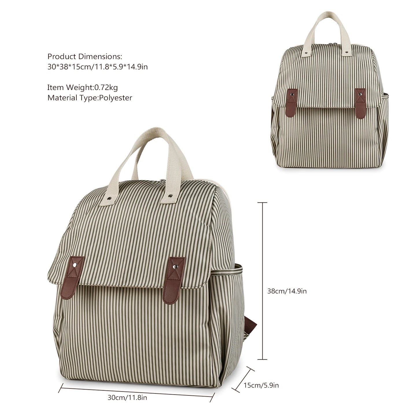 Diaper Backpack with Changing Mat — Multi-Functional Travel Bag