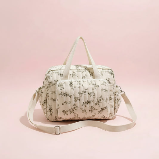 Floral Cotton Diaper Bag — Everyday Tote