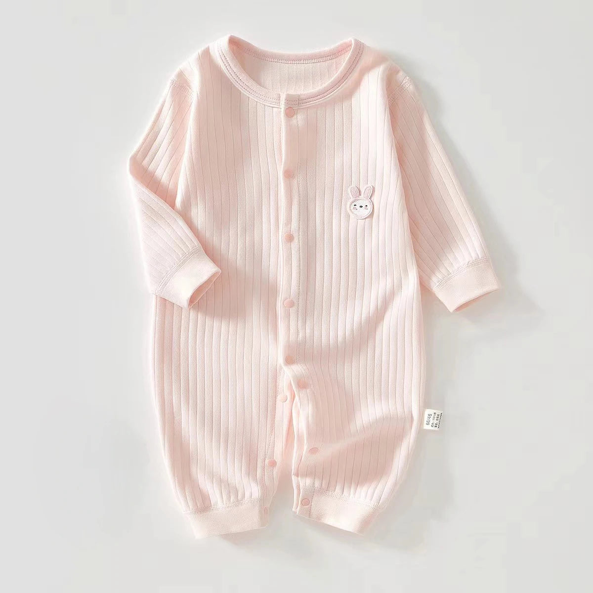 Cotton Knit Baby Romper — Long Sleeve Jumpsuit