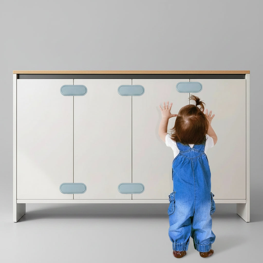 Baby Cabinet Safety Lock — Anti-Pinch Design