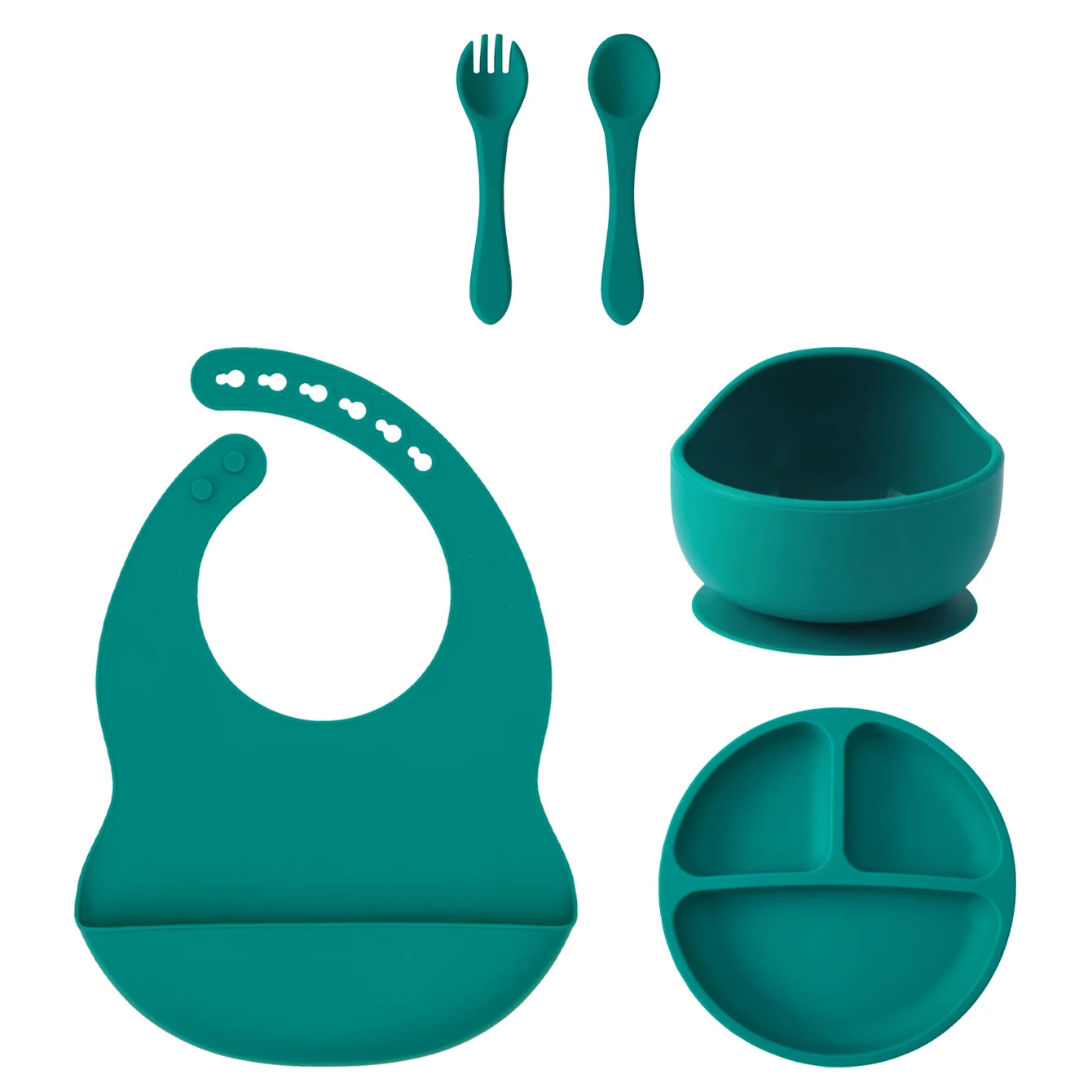 Silicone Baby Feeding Set — 5-Piece