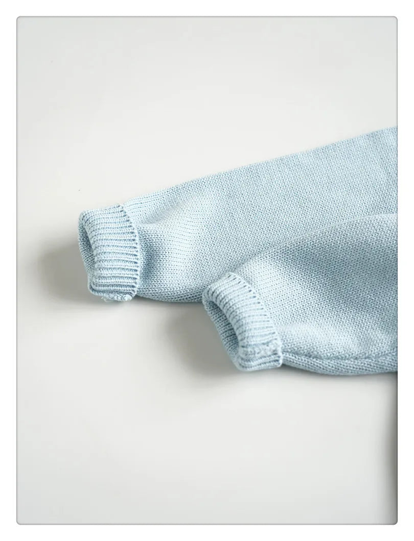 Cartoon Embroidery Knit — Cotton Cardigan
