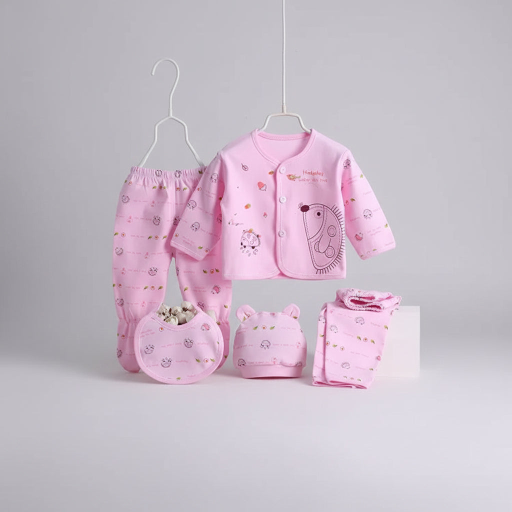 Newborn Cotton Set — 5-Piece Animal