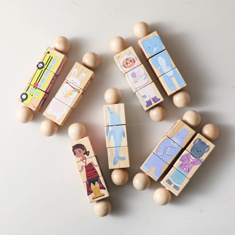 Montessori Rotating Animal Puzzle — Wooden Toy