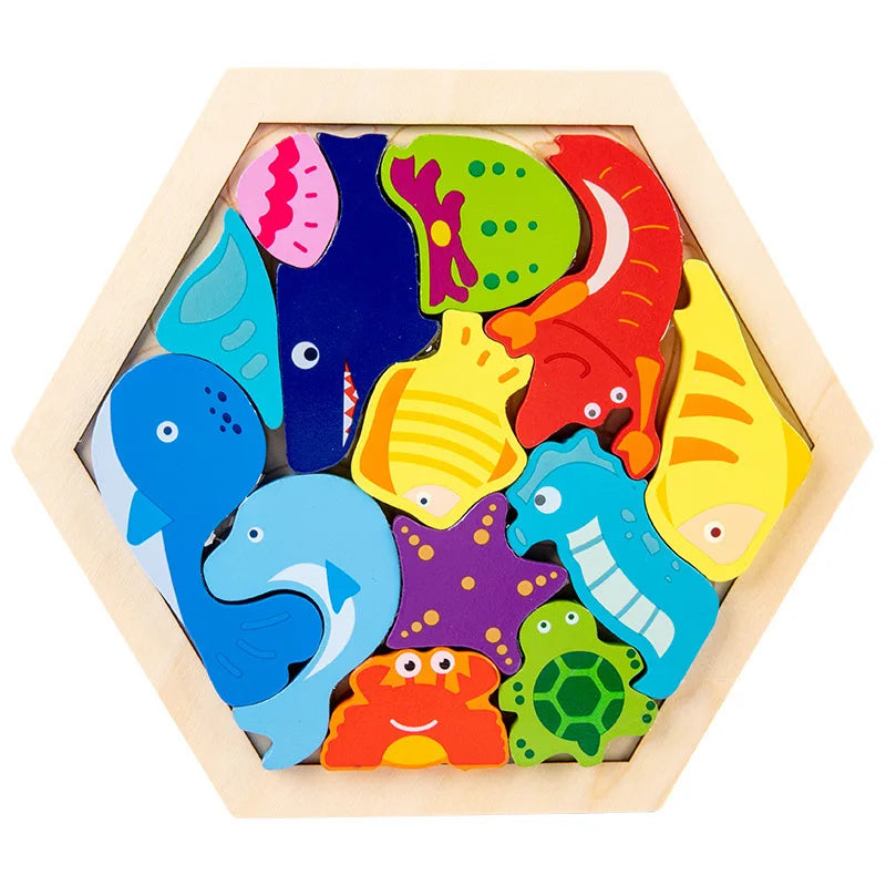 Wooden Learning Puzzle — Explore & Discover