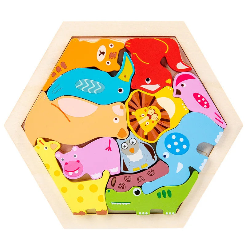 Wooden Learning Puzzle — Explore & Discover