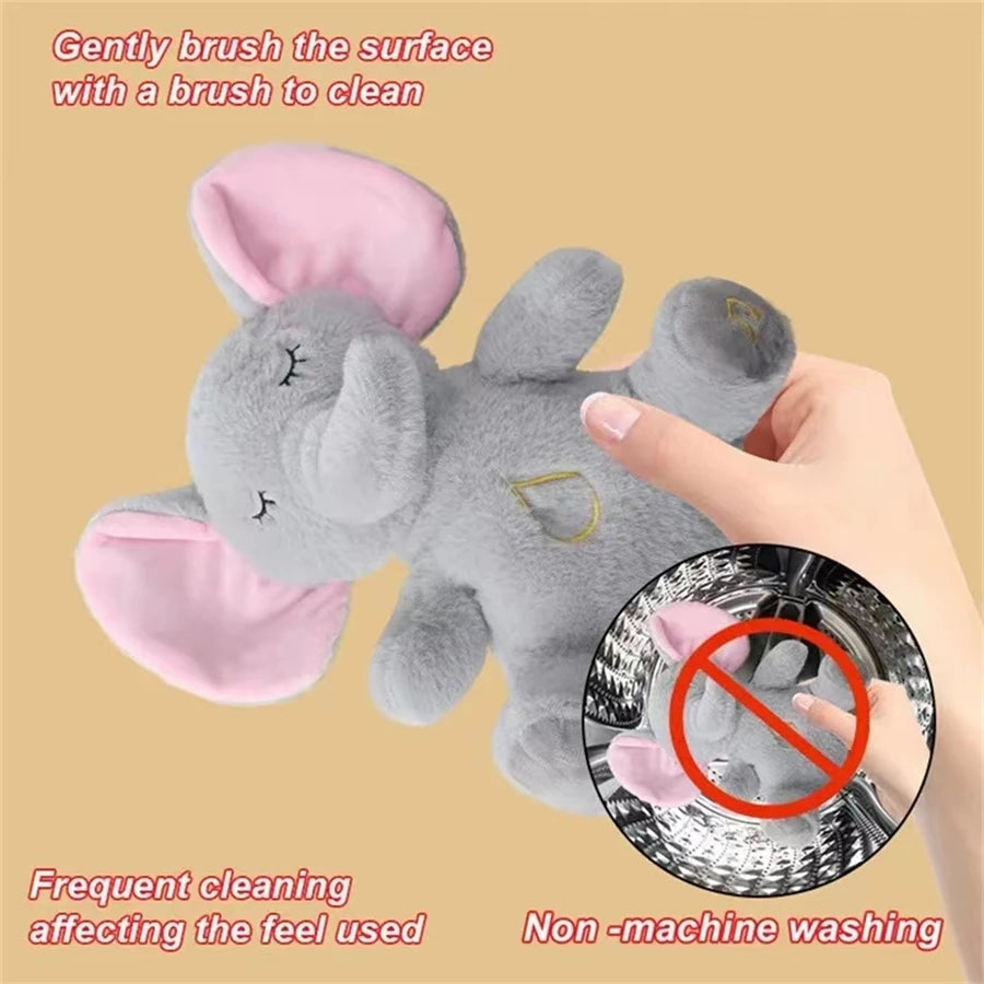 Breathing Soothing Plush Toy — Music, Light & 4 Modes