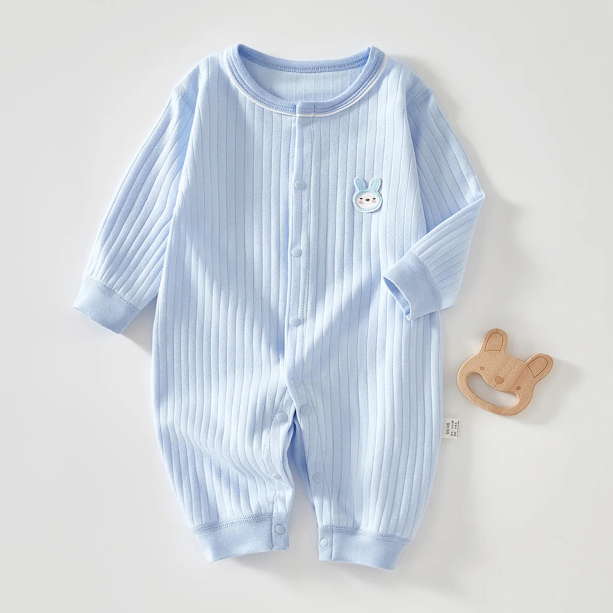 Cotton Knit Baby Romper — Long Sleeve Jumpsuit