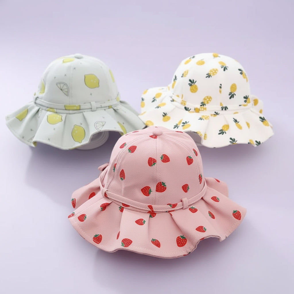 Cotton Sun Hat with Bow — Adjustable