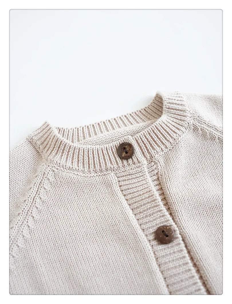 Cartoon Embroidery Knit — Cotton Cardigan