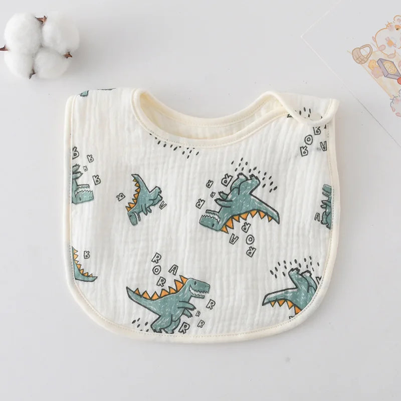 6-Layer Cotton Gauze Baby Bib — U-Shaped