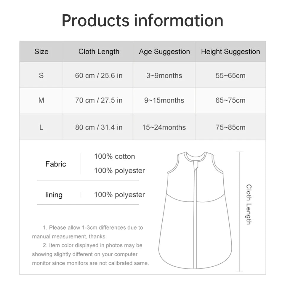 Baby Sleep Sack — Soft Sleeveless Design