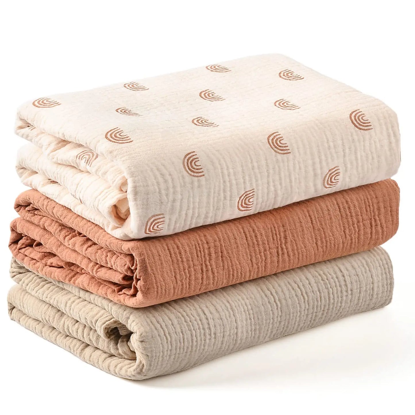 Baby Muslin Swaddle Blankets — Set of 3