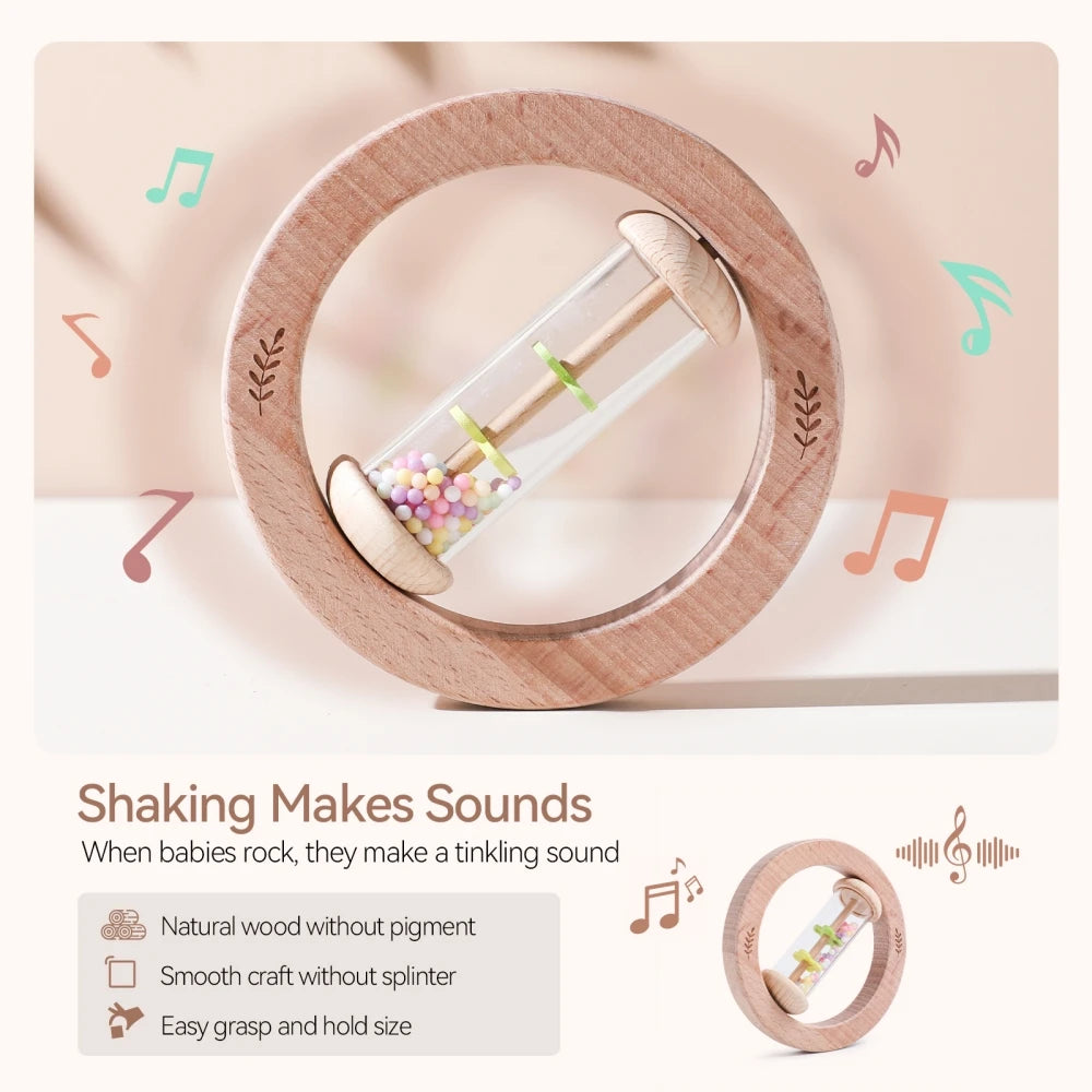 Wooden Rainmaker Toy — Montessori Sensory Shaker