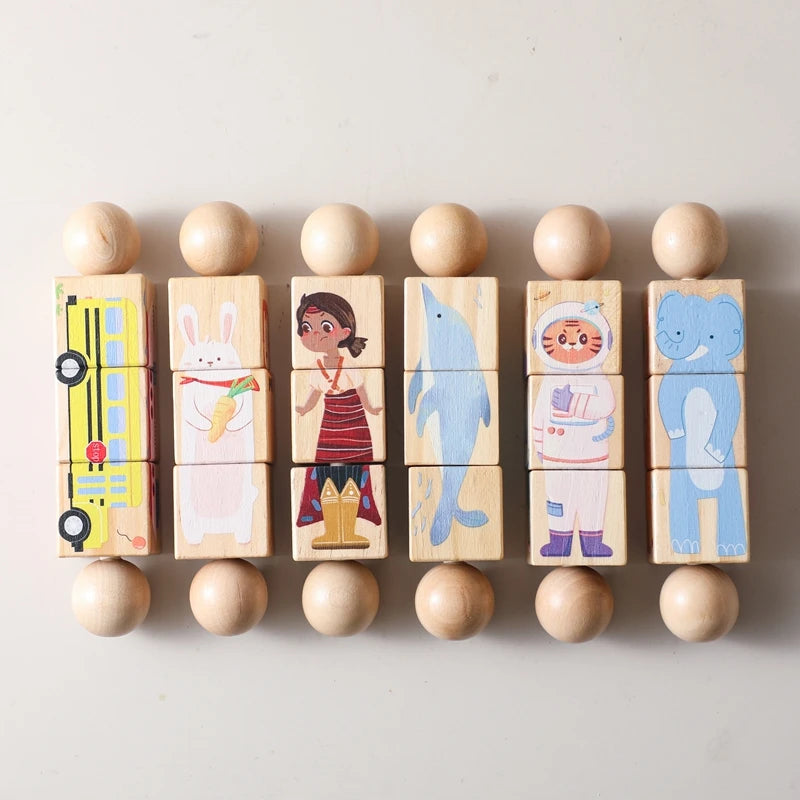 Montessori Rotating Animal Puzzle — Wooden Toy