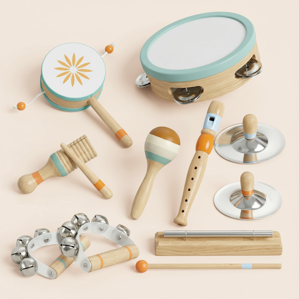 Montessori Wooden Music Set — 10 Pieces