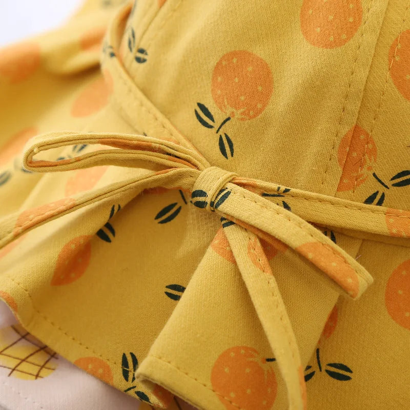 Cotton Sun Hat with Bow — Adjustable