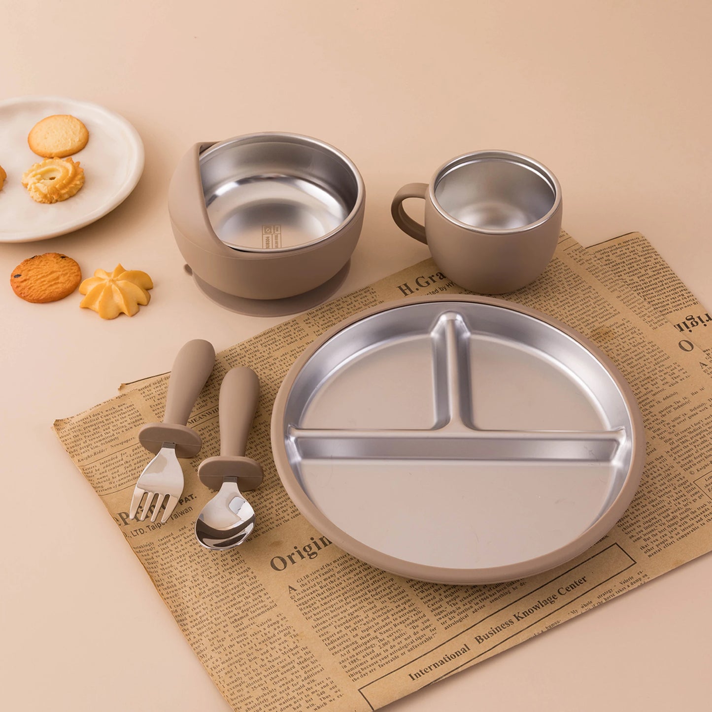 Stainless Steel Baby Feeding Set — 5-Piece