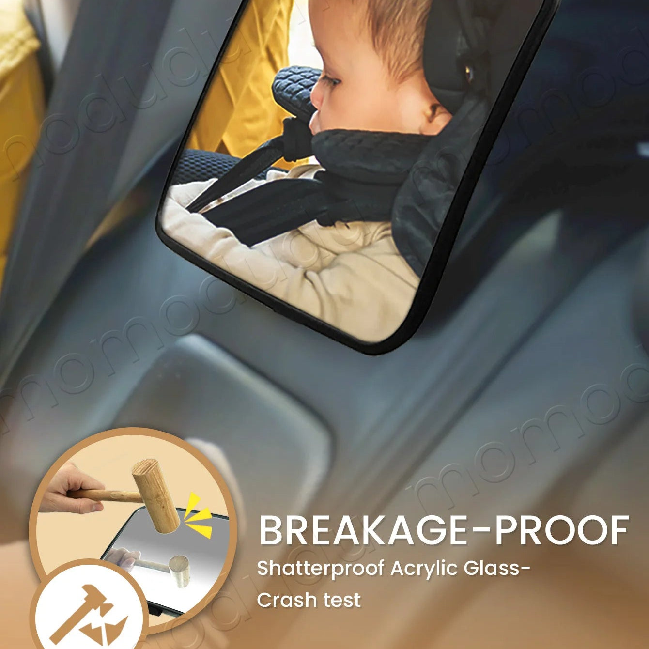 Baby Car Mirror — Shatterproof Design