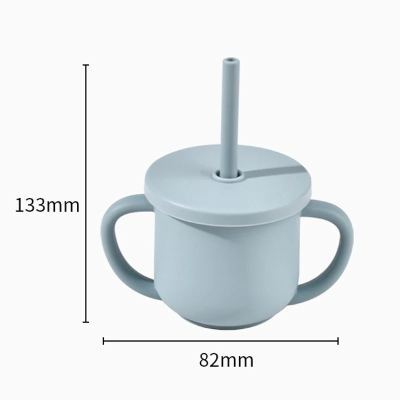 2-in-1 Silicone Straw Cup - Snack & Drink