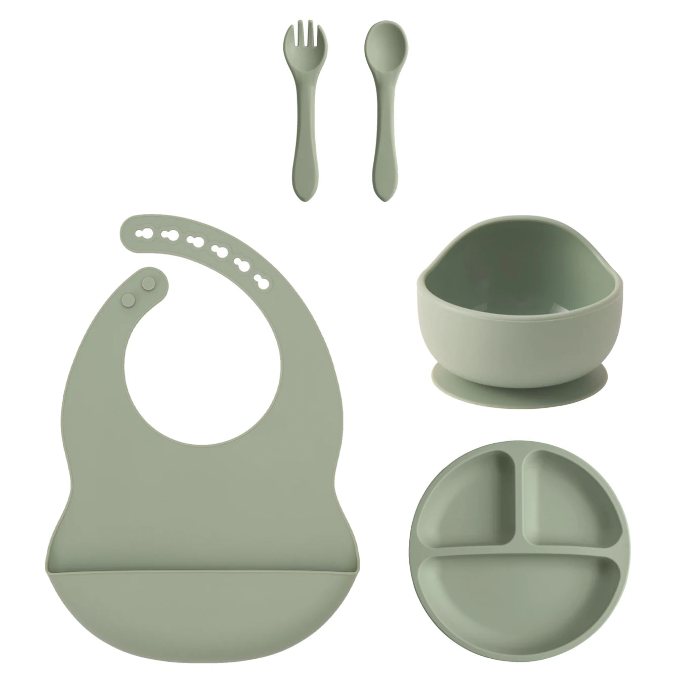 Silicone Baby Feeding Set — 5-Piece