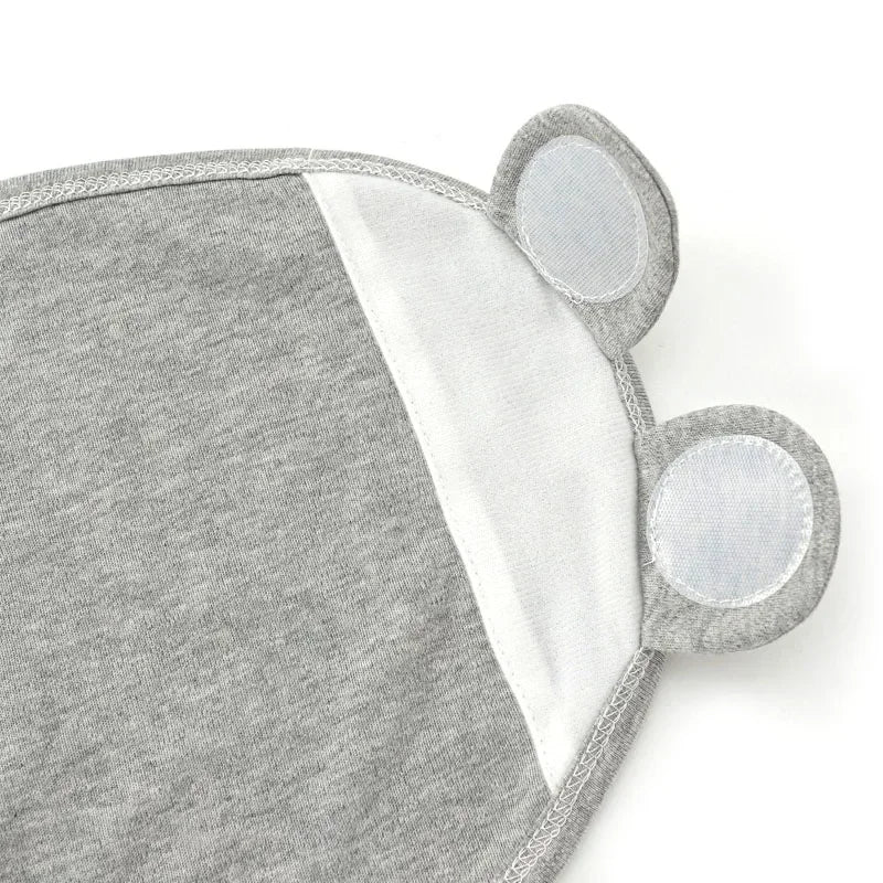 Organic Cotton Baby Swaddle with Hat — Adjustable Cocoon