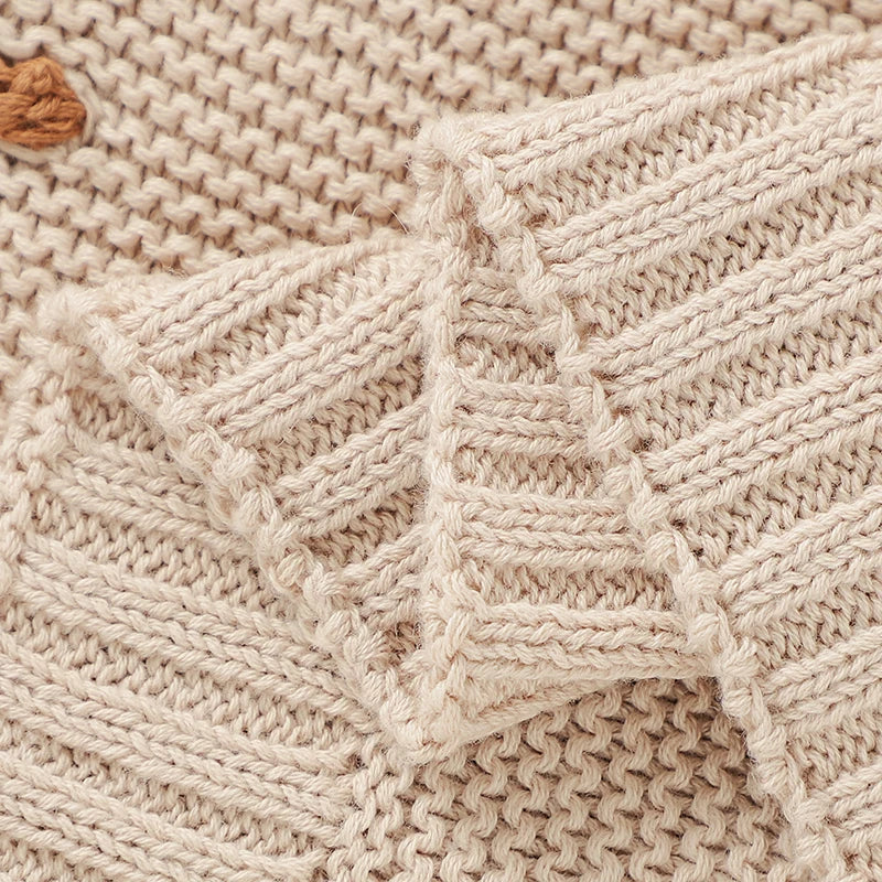 Dotted Cotton Knit Baby Blanket — Soft Swaddle Wrap